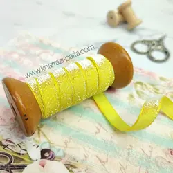 روبان مخمل زری 1 سانت زرد