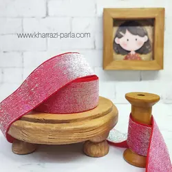 روبان مخمل زری 4 سانت قرمز