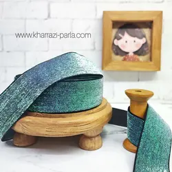 روبان مخمل زری 4 سانت سبز