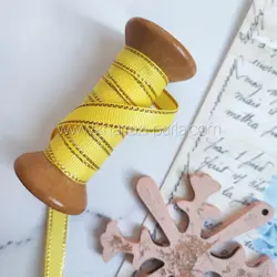 روبان لبه زری 1 سانتی زرد