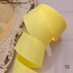 روبان گروگرن 4 سانتی کد 10 (لیمویی)