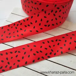 روبان طرح تخم هندوانه قرمز