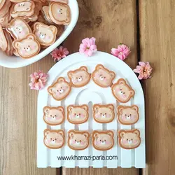 پیکسل سر خرس قهوه ای شیشه ای (5 عددی)