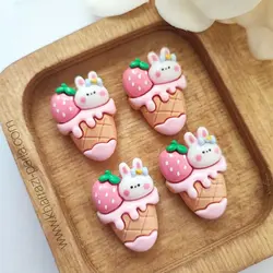 پیکسل بستنی خرگوشی و توت فرنگی