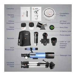 تلسکوپ طبیعت گردی AOMEKIE مدل 36050BG به همراه کوله پشتی - فروشگاه کامیرو