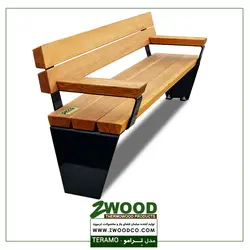نیمکت چوبی پارکی ترامو