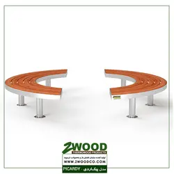 نیمکت چوبی گرد پیکاردی