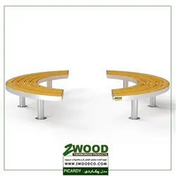 نیمکت چوبی گرد پیکاردی