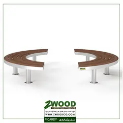 نیمکت چوبی گرد پیکاردی