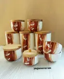 ست شش تیکه پاسماوری و جا ادویه طرح قهوهای