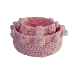 سبد قلاب بافی تریکو کد 12 مجموعه 2 عددی