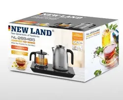 چای ساز کنار همی استیل نیولند مدل side by side tea maker NEWLAND NL-2894BS
