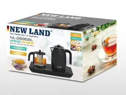 چای ساز کنار همی استیل مشکی نیولند مدل side by side tea maker NEWLAND NL-2895BL