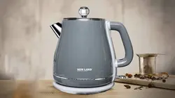 کتری برقی درب الماسی نیولند خاکستری مدل electric kettle NEWLAND NL-2582GR