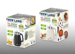 کتری برقی وارمردار مشکی نیولند مدل electric kettle NEWLAND NL-2934GR