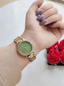 ست ساعت زنانه مردانه مارک الگانس موتور ژاپن ضد اب رنگ ثابت بند استیل 316تقویم دار