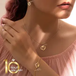 دستبند طلا طرح صدف کد LB138