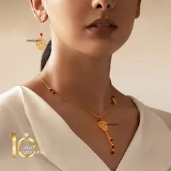 نیم ست طلا دست ساز زنانه طرح فیوژن چیپسی کد XS228