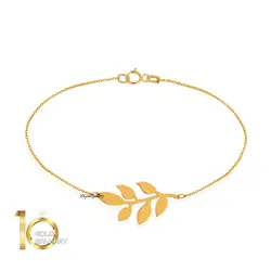 دستبند طلا طرح برگ کد LB121