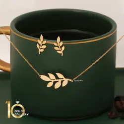 دستبند طلا طرح برگ کد LB121