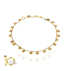 دستبند طلا زنانه طرح پولکی کد LB117
