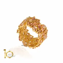 انگشتر طلا زنانه طرح مولتی کالر کد CR315