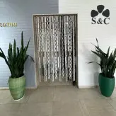 پرده  کریستال (ترکیب چوب و کریستال)مدل عروس