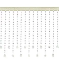 پرده آویز آریا کریستال مدل کوتاه و بلند عرض 100  ارتفاع 30 سانتیمتر(رنگ شامپاین)