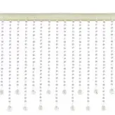 پرده آویز آریا کریستال مدل کوتاه و بلند عرض 100  ارتفاع 30 سانتیمتر(رنگ شامپاین)