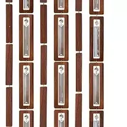 پرده آویز ترکیبی چوب و کریستال مدل آریا عرض30 ارتفاع 50 سانتیمتر(سفید)