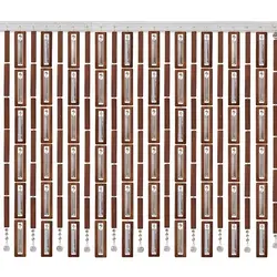 پرده آویز ترکیبی چوب و کریستال مدل آریا عرض120 ارتفاع 150 سانتیمتر(قهوه ای)