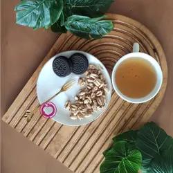 چنگال طرح برگ طلایی کوتاه ۶ عددی | شفتالو