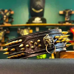 قلاده میکس کلاسیک میخدار - فروشگاه قلاده و محصولات چرمی