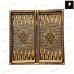 خرید تخته نرد تمام خاتم اعلا طلاکوب کد125 | رویال بلوط