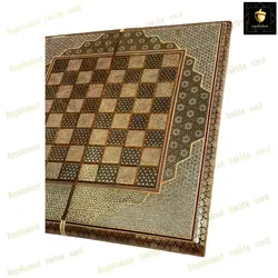 خرید تخته نرد تمام خاتم اعلا طلاکوب کد125 | رویال بلوط