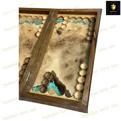 خرید تخته نرد تک بازی زبان گنجشک و رزین رویال بلوط