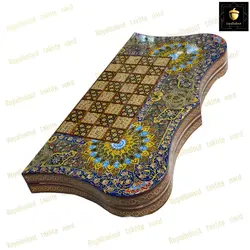 خرید تخته نرد خاتم کاری تذهیب  رویال بلوط