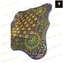 خرید تخته نرد خاتم کاری تذهیب  رویال بلوط
