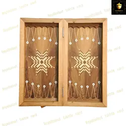 خرید تابلو تخته نرد منبت سرخ پوست رویال بلوط