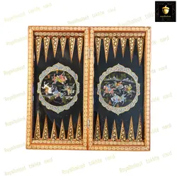 خرید تخته نرد خاتم نقاشی چوگان حاشیه تذهیب کد 36 | رویال بلوط