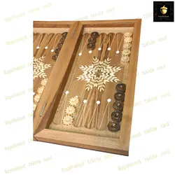خرید تابلو تخته نرد منبت بته جقه چوب گردو کد159 | رویال بلوط
