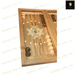خرید تابلو تخته نرد منبت بته جقه چوب گردو کد159 | رویال بلوط