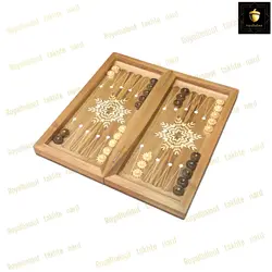 خرید تابلو تخته نرد منبت بته جقه چوب گردو کد159 | رویال بلوط