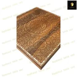 خرید تابلو تخته نرد منبت بته جقه چوب گردو کد159 | رویال بلوط