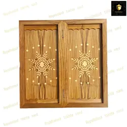 خرید تابلو تخته نرد منبت بته جقه چوب گردو براق کد 161 | رویال بلوط