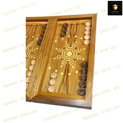 خرید تابلو تخته نرد منبت بته جقه چوب گردو براق کد 161 | رویال بلوط