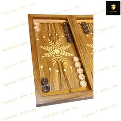 خرید تابلو تخته نرد منبت بته جقه چوب گردو براق کد 161 | رویال بلوط