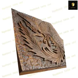 خرید تخته نرد چوب گردو پشت منبت سیمرغ کد 120 | رویال بلوط