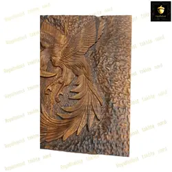 خرید تخته نرد چوب گردو پشت منبت سیمرغ کد 120 | رویال بلوط