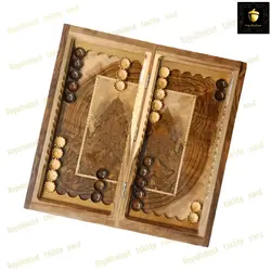 خرید تخته نرد گردو سر و بغل منبت ریشه رویال بلوط